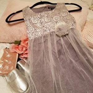 Children's dress, tights, shoes